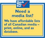 Canadian media lists