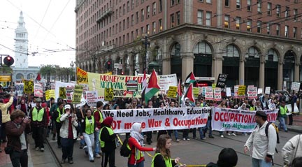 San Francisco anti war demonstration