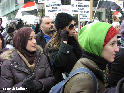 Egypt support demo, Chicago, Jan. 2011