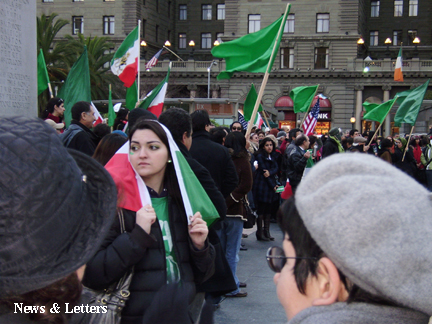 Iran support demo, San Francisco, Feb. 2011