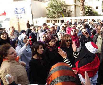 Women protest in Egypt, Dec. 23, 2011