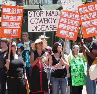 No war in Iran demonstration in SF