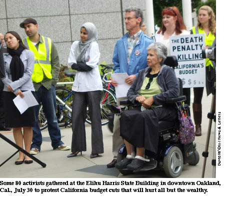 Oakland demonstration against budget cuts