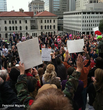 Demonstration in Virginia against the draconian anti-abortion proposal