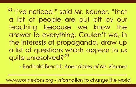 Brecht: Herr Keuner: Questions