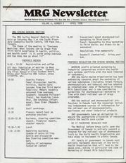 Medical Reform Newsletter April 1986