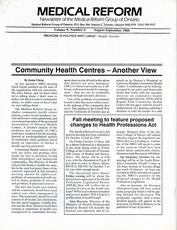 Medical Reform Newsletter August 1989