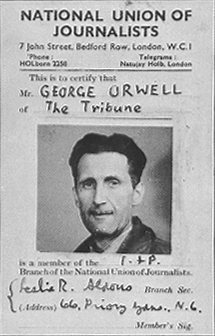 Orwell press card