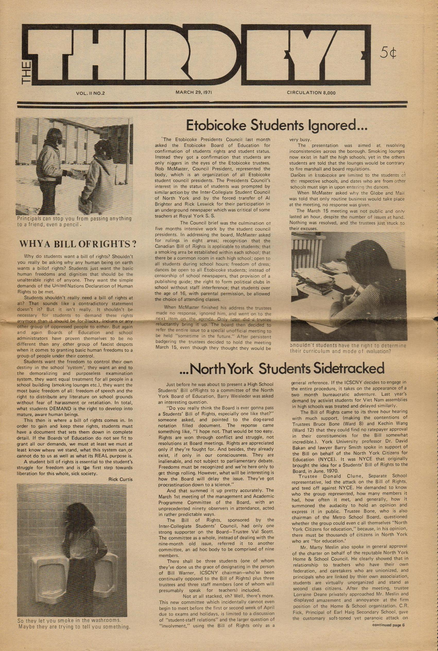 The Third Eye, Volume 2, Number 2, page 1